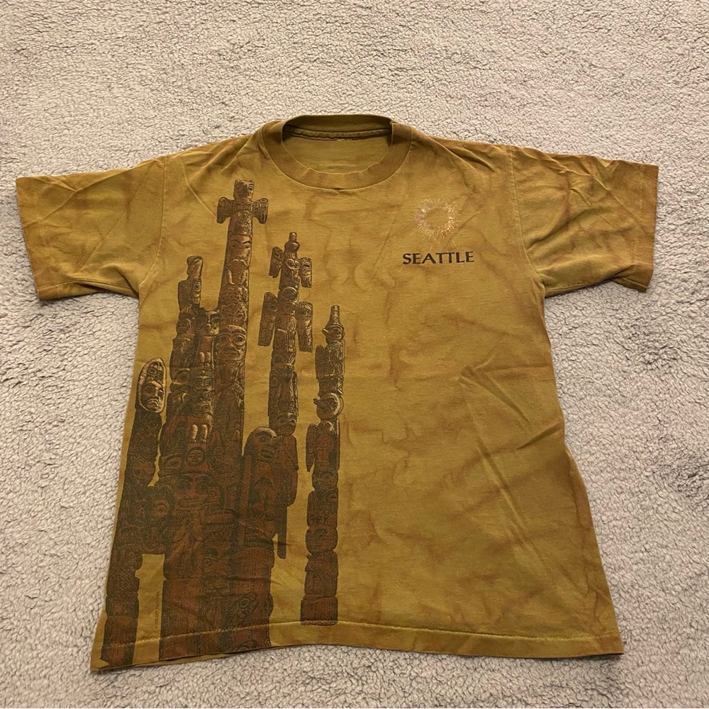 Vintage Seattle Washington Totem Poles Single Stitch T Shirt Men’s S/m
